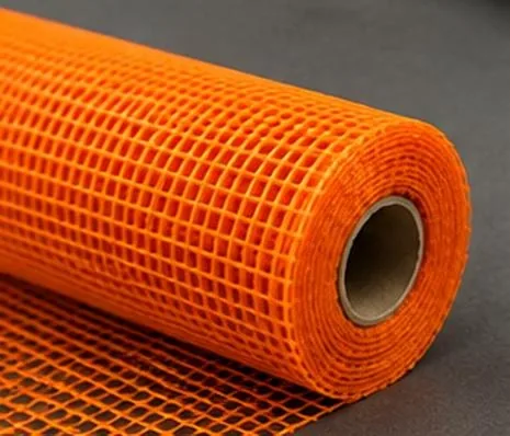 Orange fiberglass mesh roll